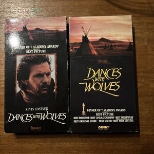 2 Dances with Wolves (VHS, 1990) Tape Movie Kevin Costner Good Condition Vintage